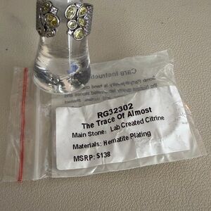 Bomb Party The Trace of Almost Ring | Size 7 | Citrine | Hematite